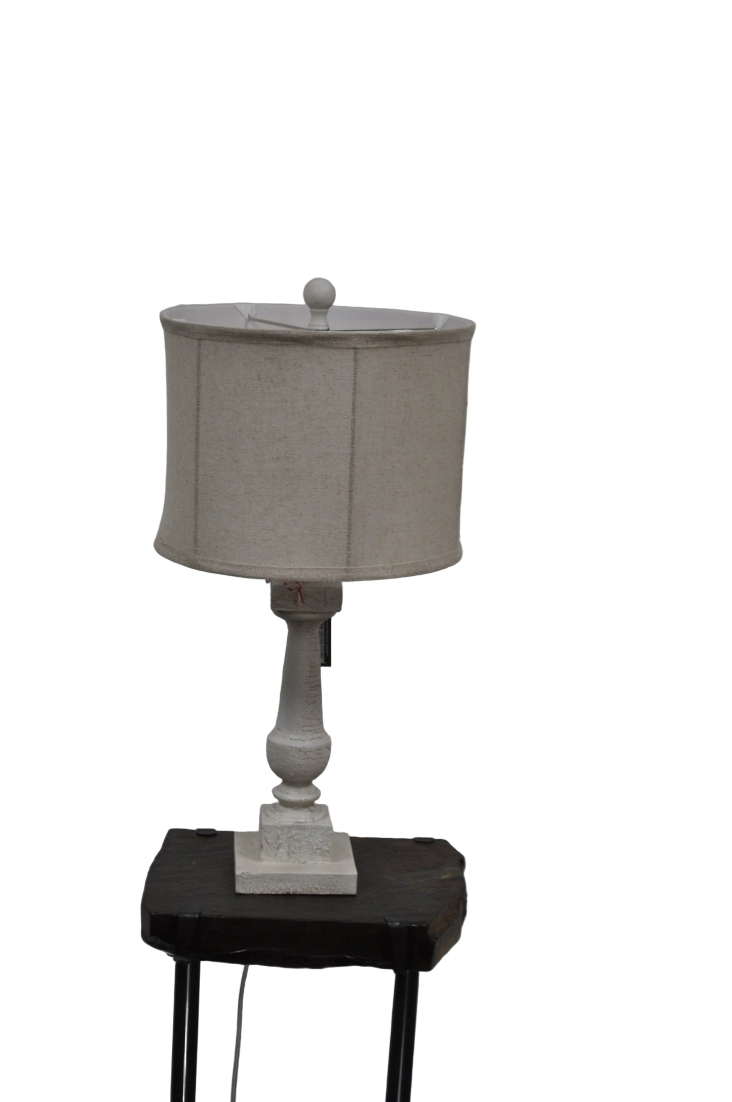 White wash wooden table lamp