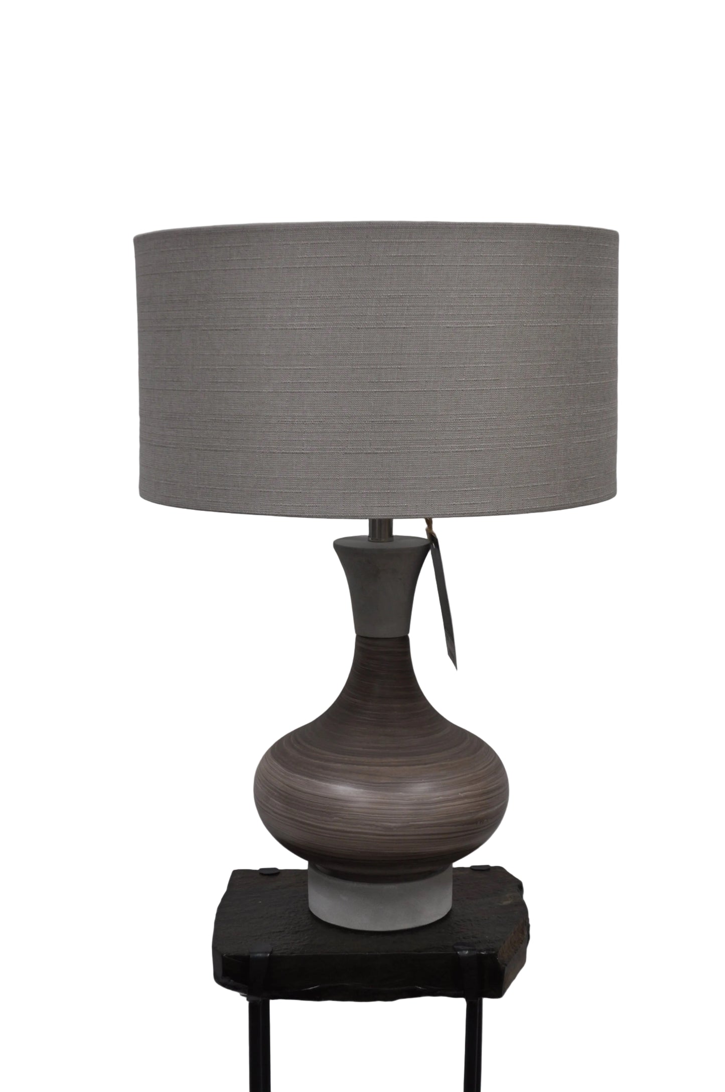 Grey swirl table lamp