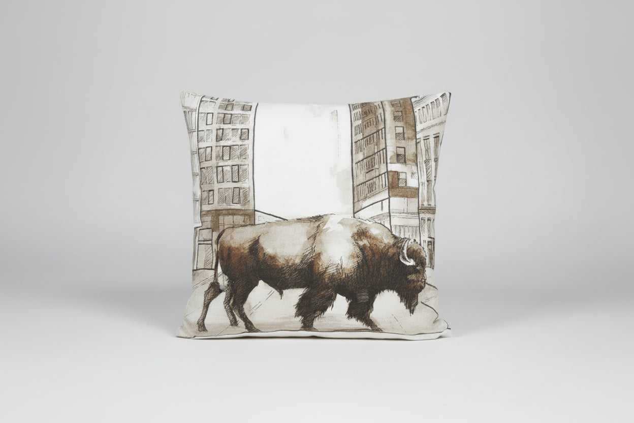 North Street Buffalo pillow