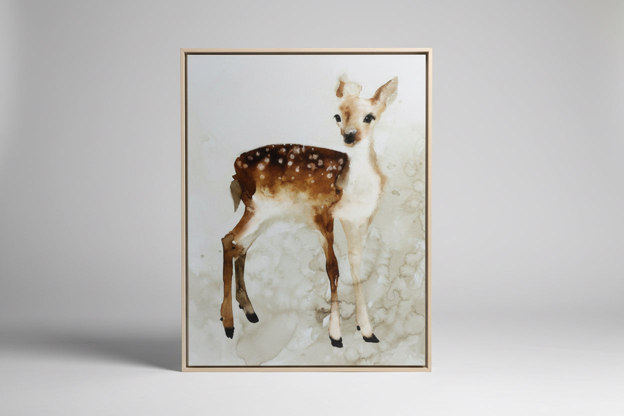 Watercolor Fawn wall art