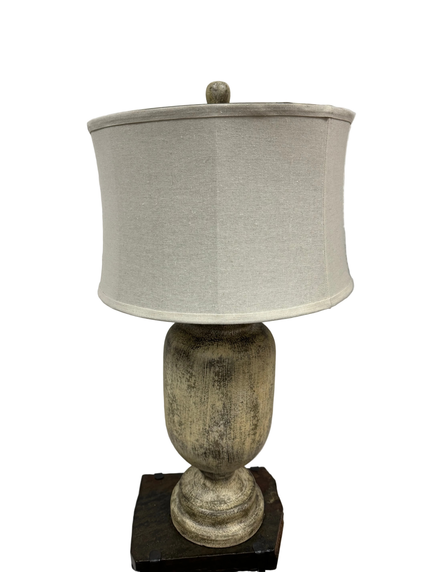 Faux Aged wood Table lamp