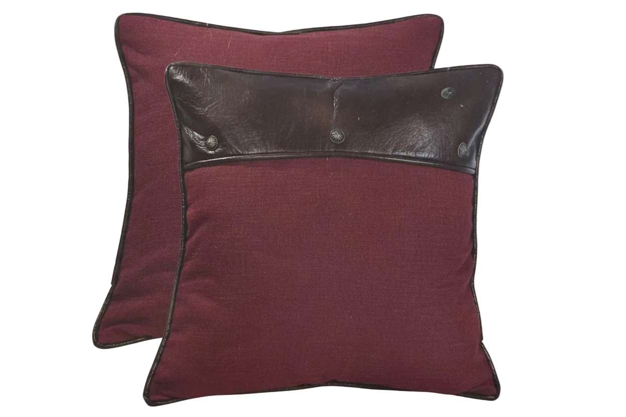 Red reversible Euro Sham