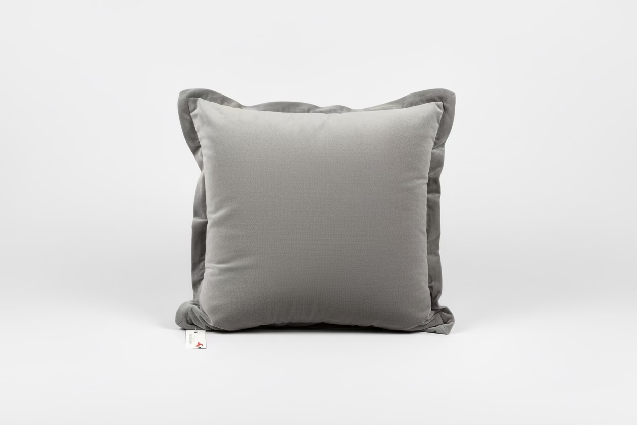 Velvet grey pillow