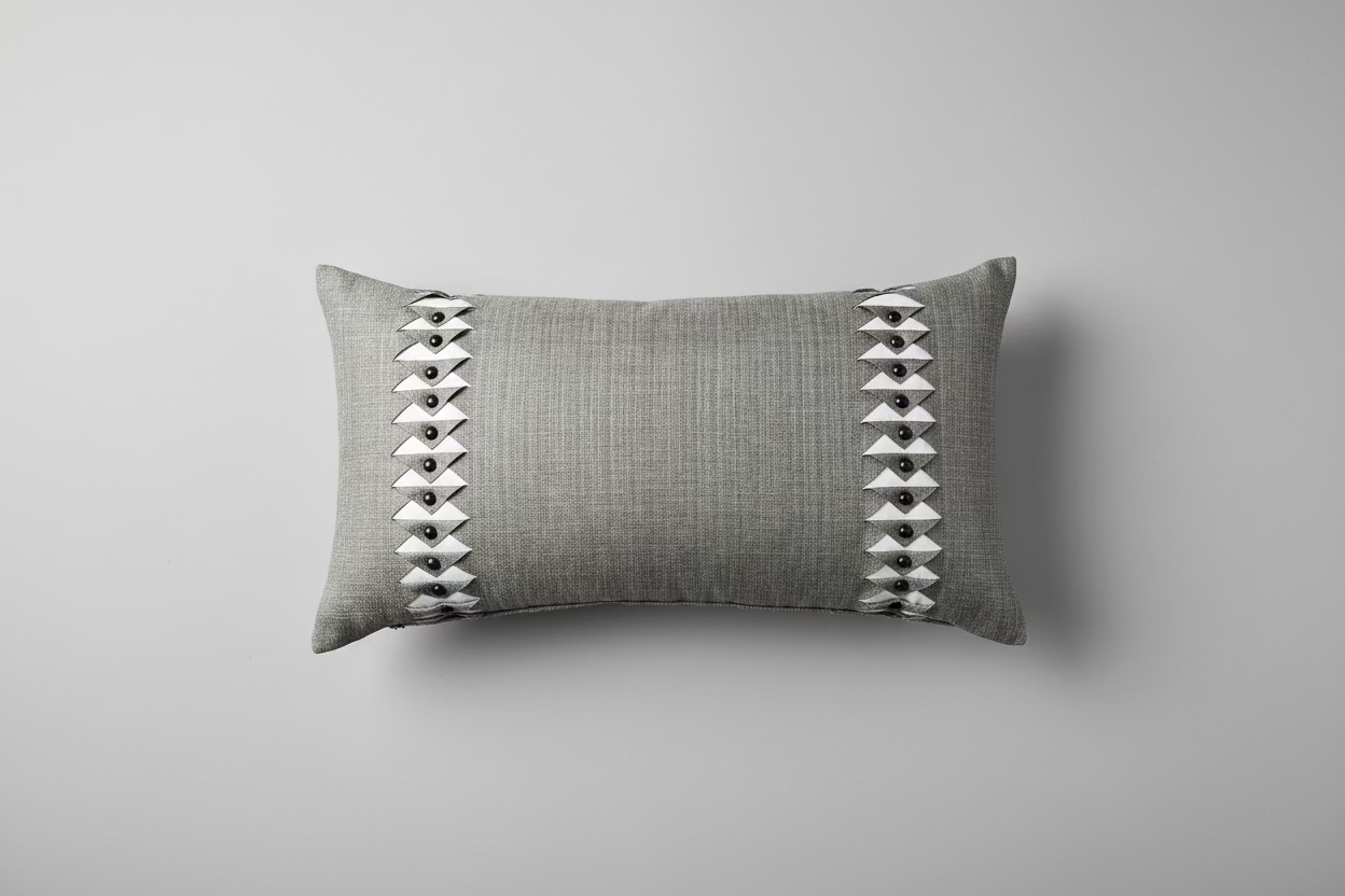 Geometric stripes pillow