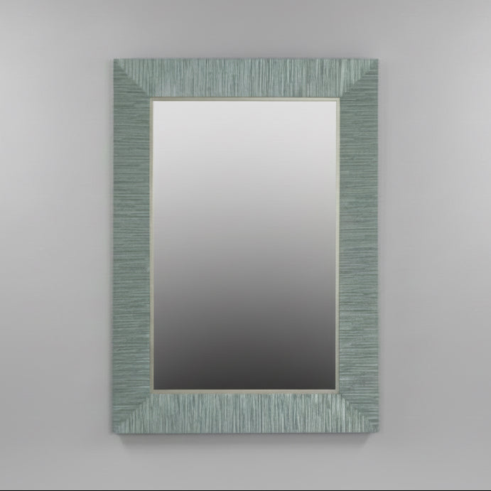 Blue/Gray/Silver Stripe Mirror
