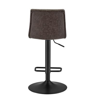 Low Back Gaslift Bar Stool, Vintage Coffee Brown