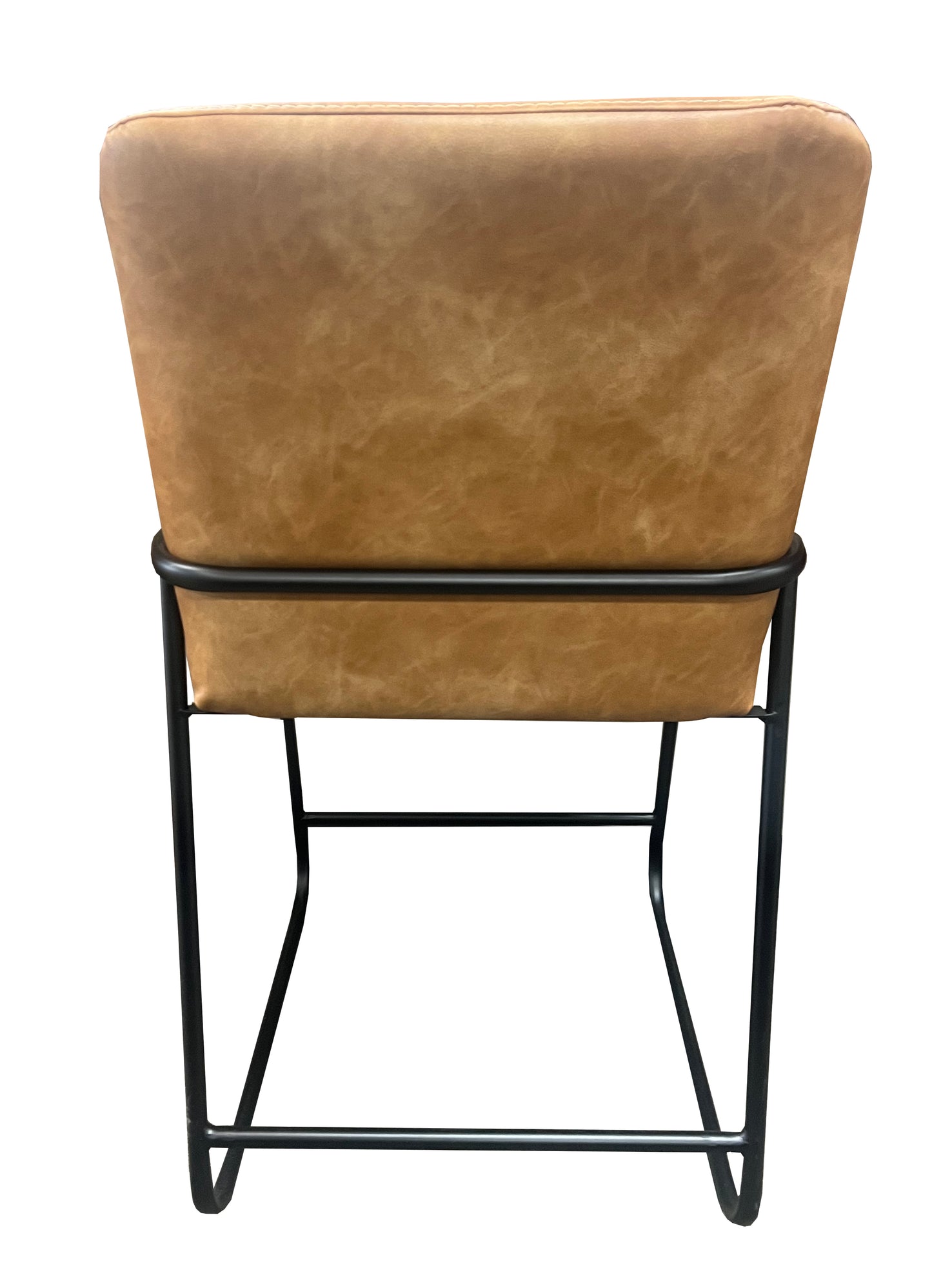 Cognac Faux Leather Counter Stool