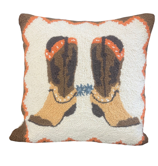 Cowboy Boots Hook Throw Pillow