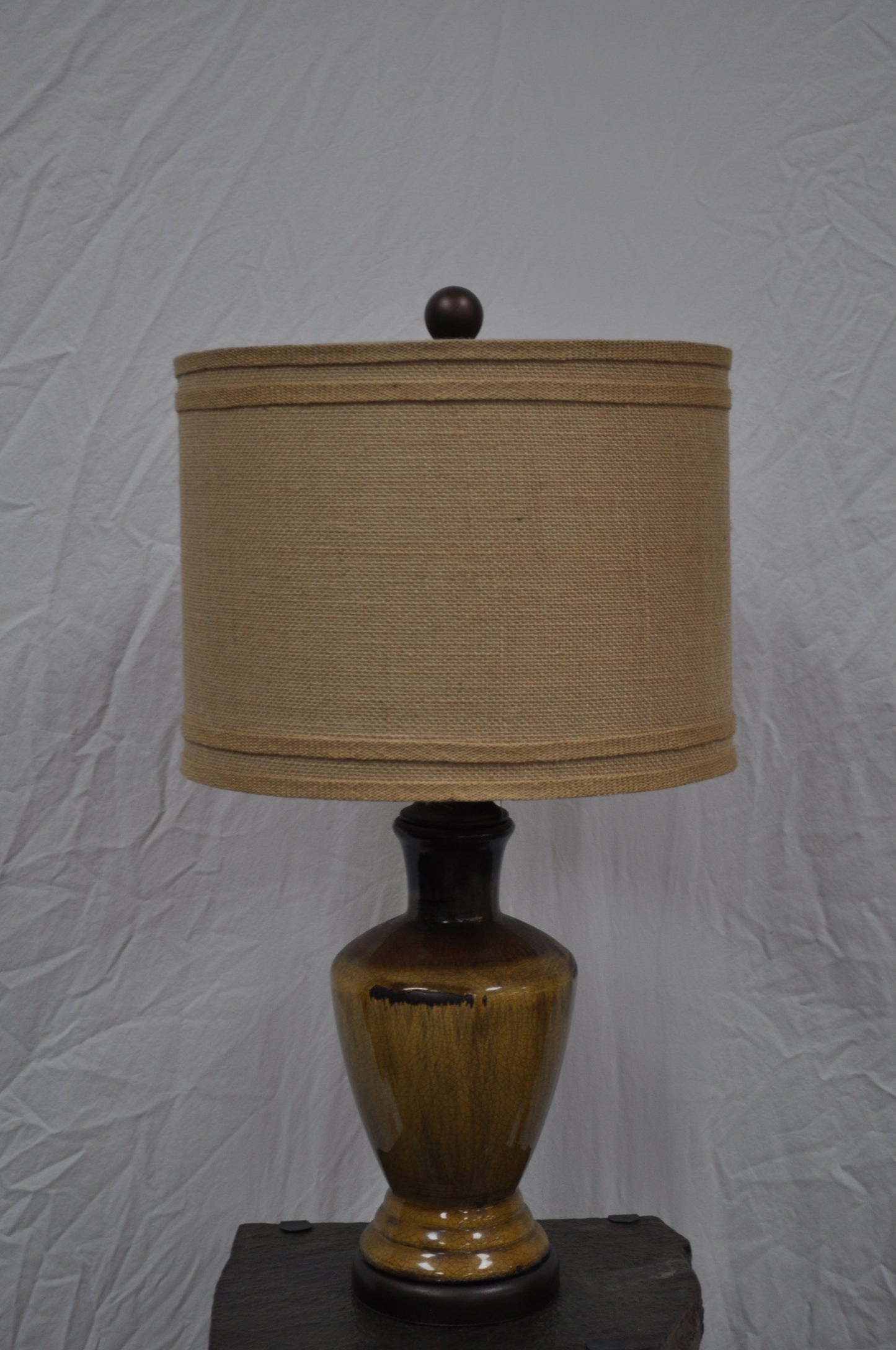 mustard ceramic table lamp