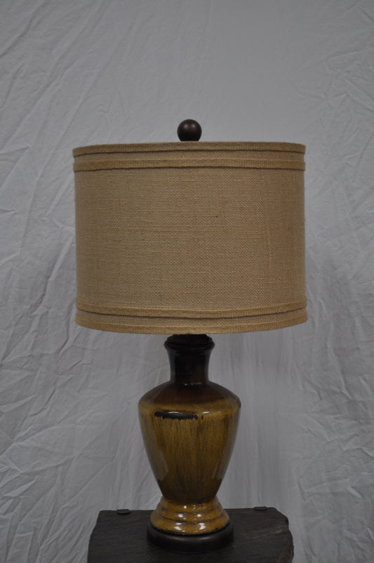 mustard ceramic table lamp