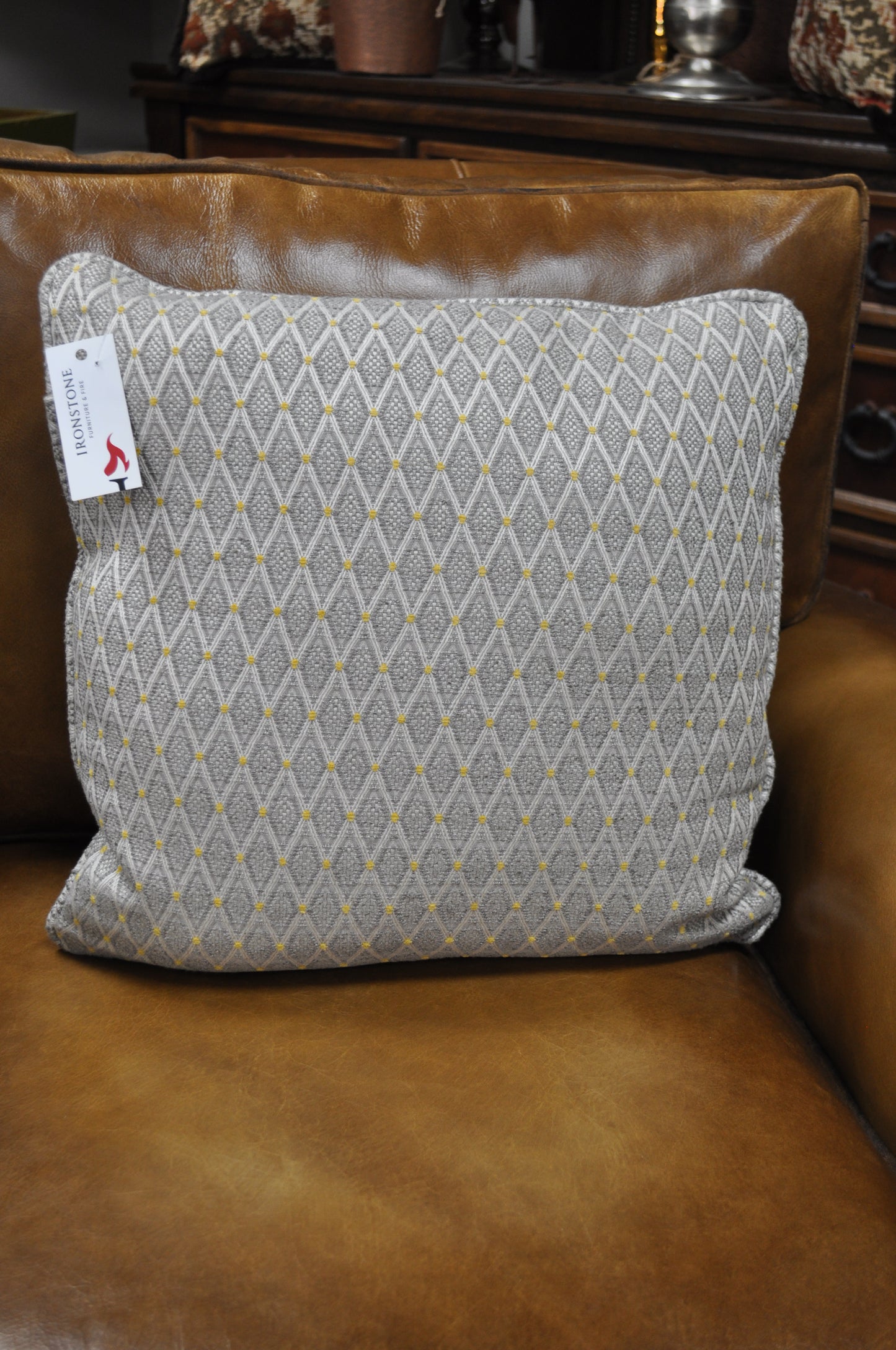 Grey Diamond Pillow