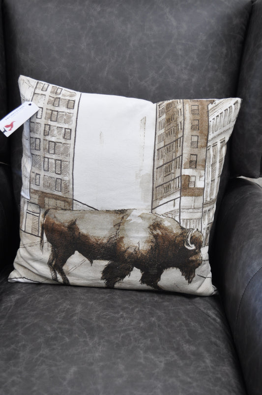 North Street Buffalo pillow