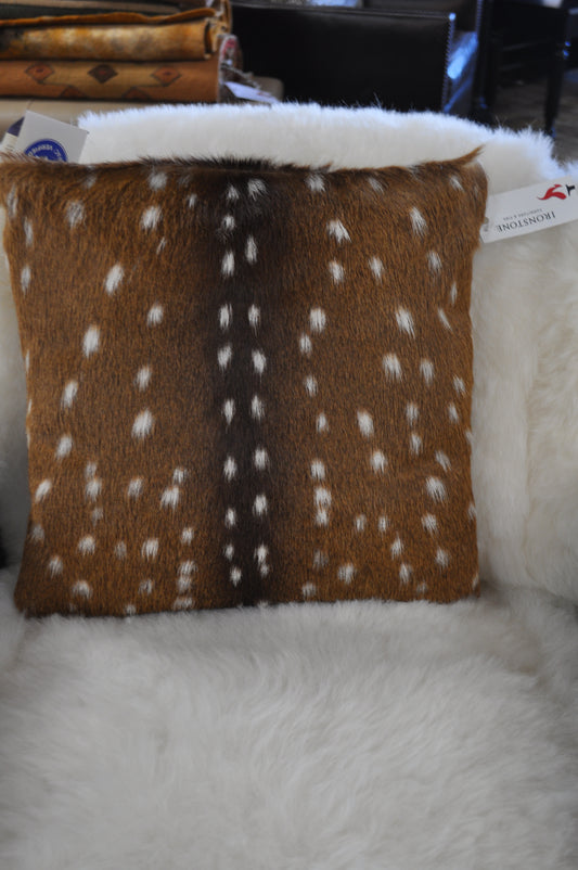 Axis Deer Hair on Hide pillow