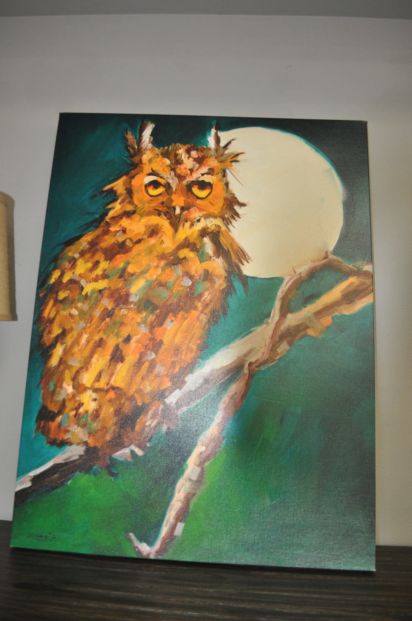 Owl And The Moon wall art