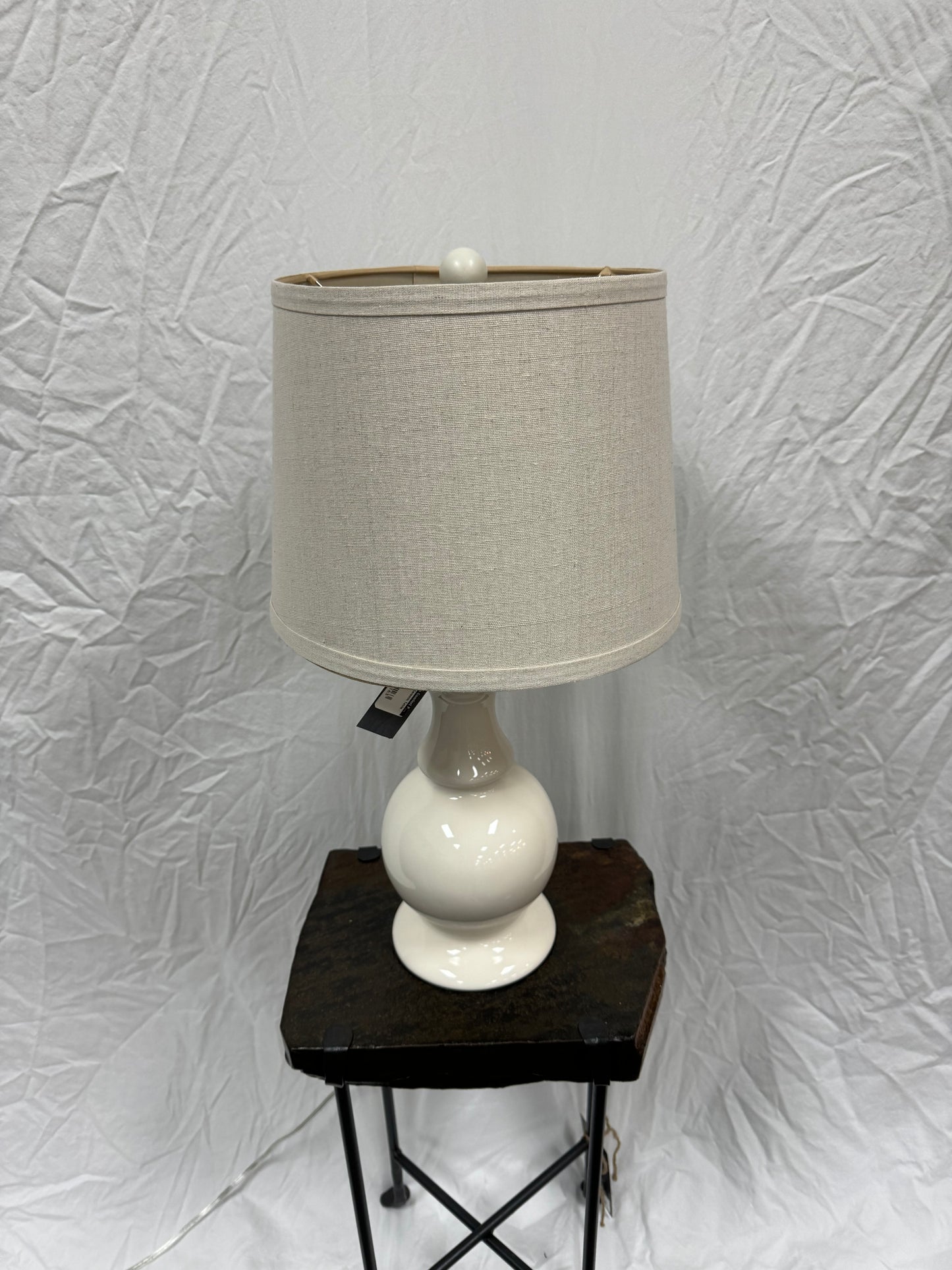 Off white ceramic table lamp