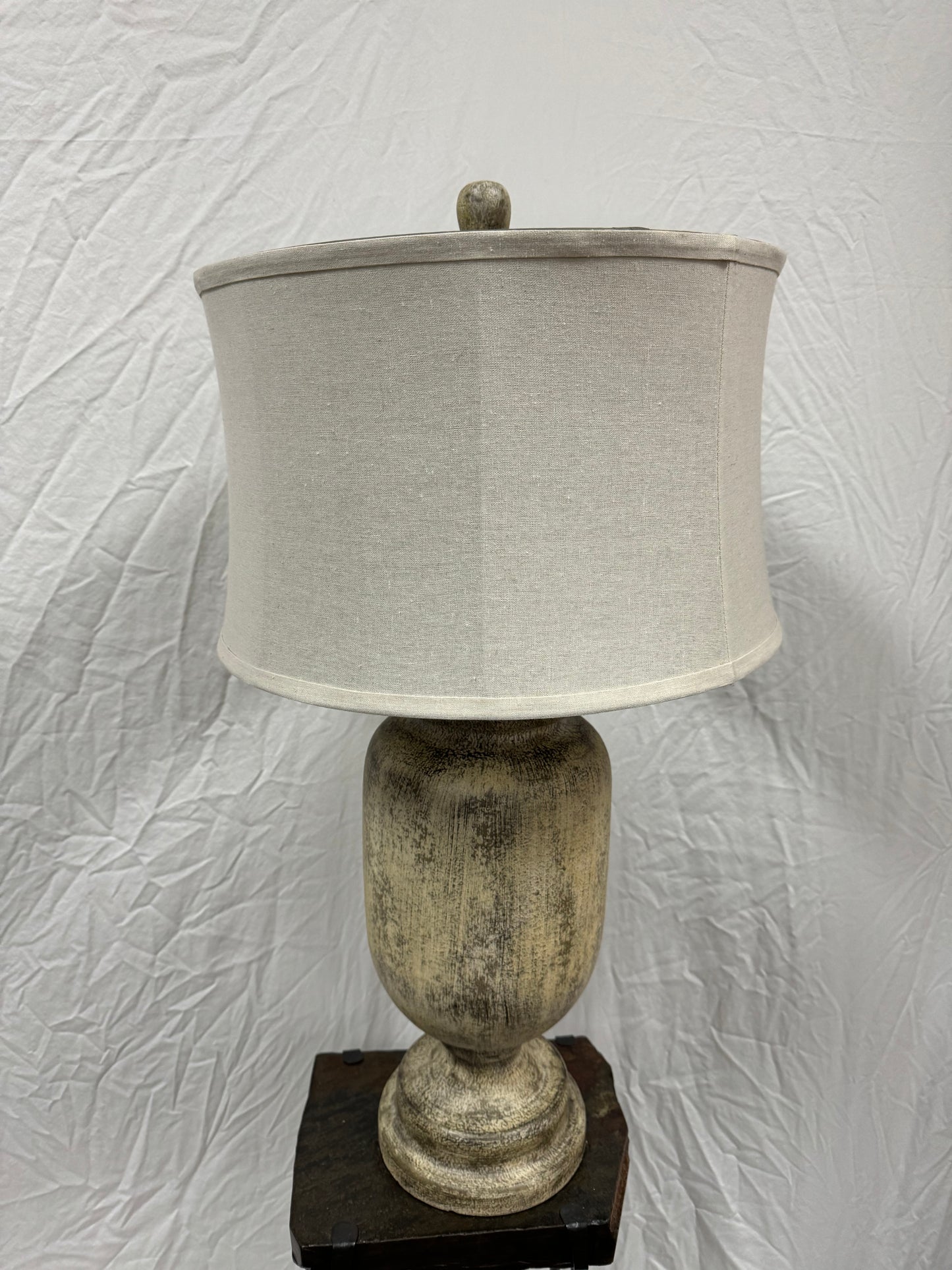 Faux Aged wood Table lamp