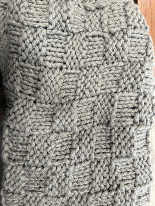 Chess Hand Knitted Throw