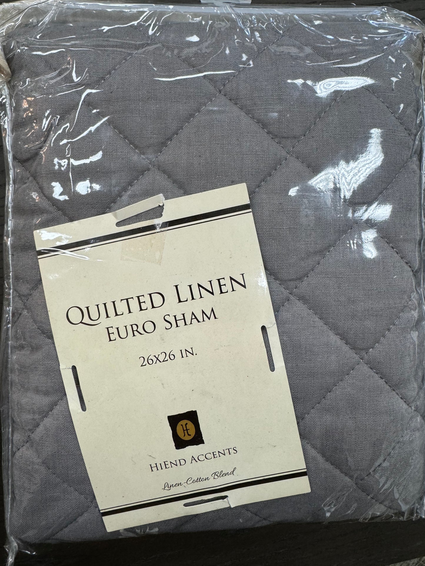 Quilted Linen Euro Sham