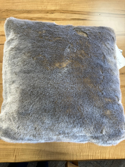 Okemo Grey Faux Fur Pillow