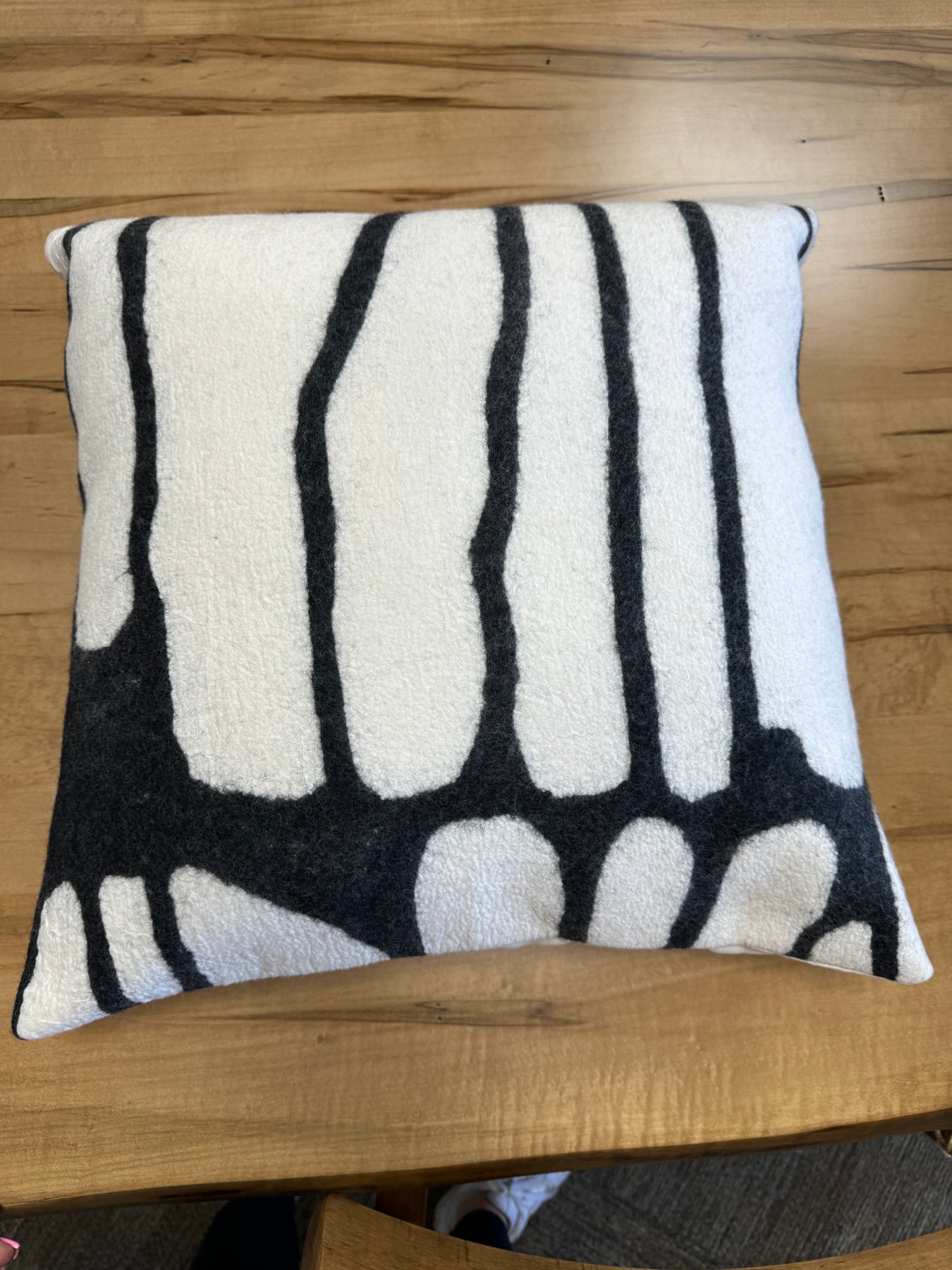 Black and White Felt Pillow