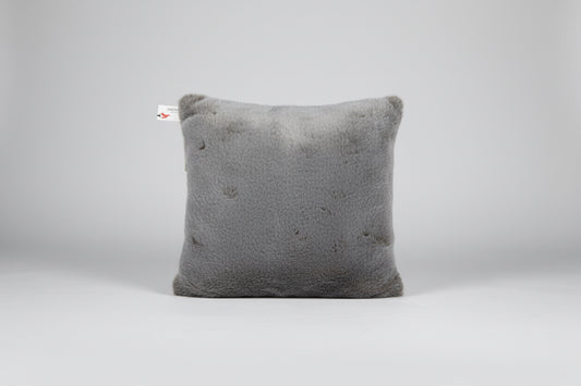 Okemo Grey Faux Fur Pillow