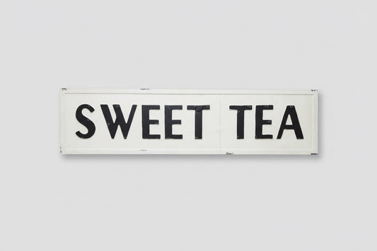 Sweet Tea White Embossed Sign wall art