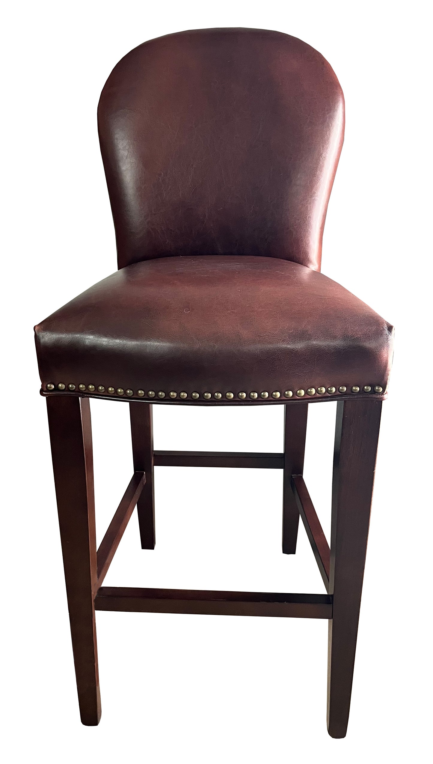 Red/Brown Leather Barstool