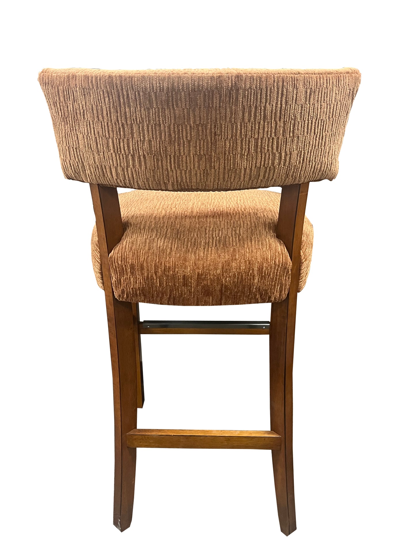 Textured rust fabric barstool