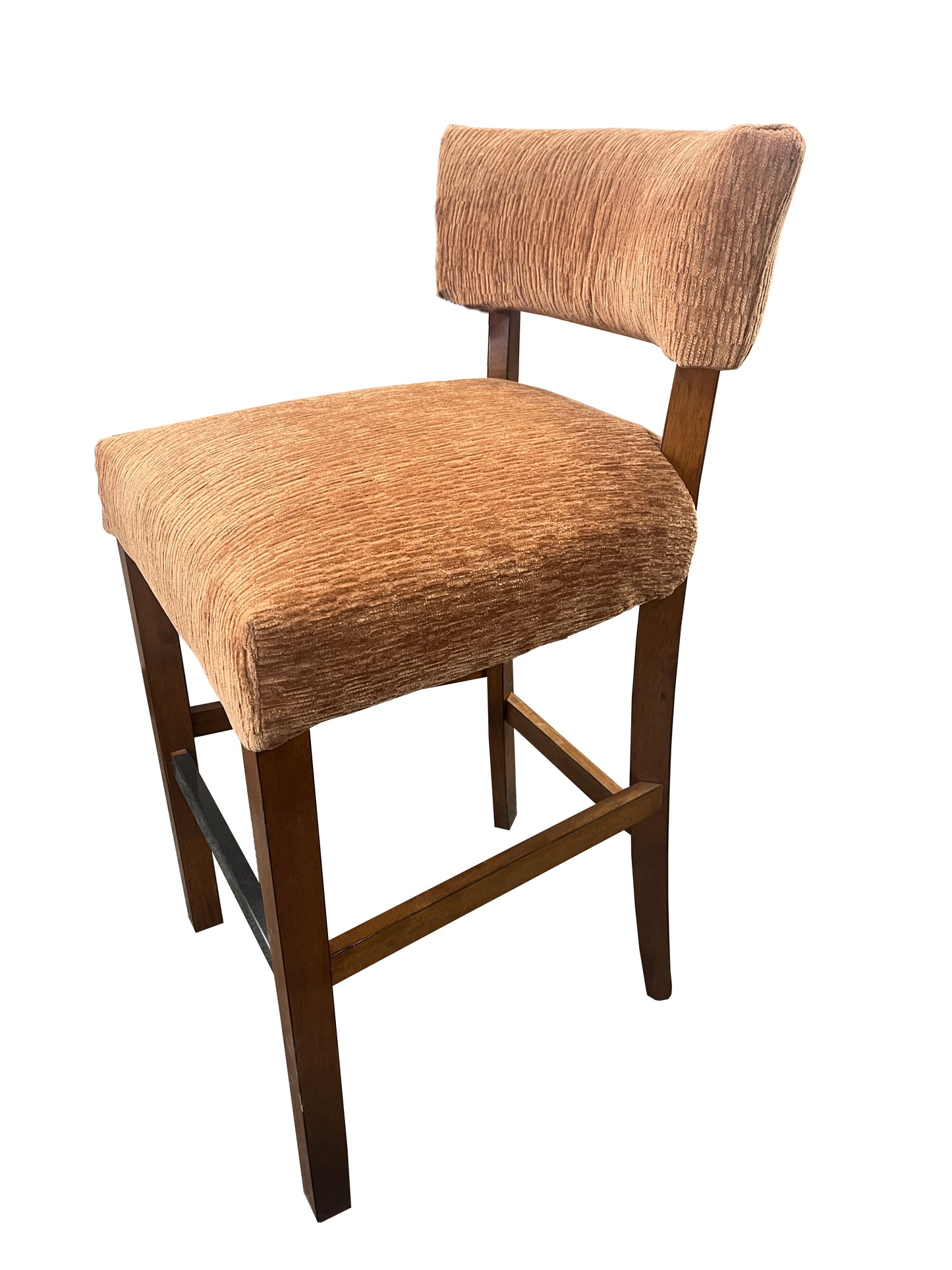 Textured rust fabric barstool