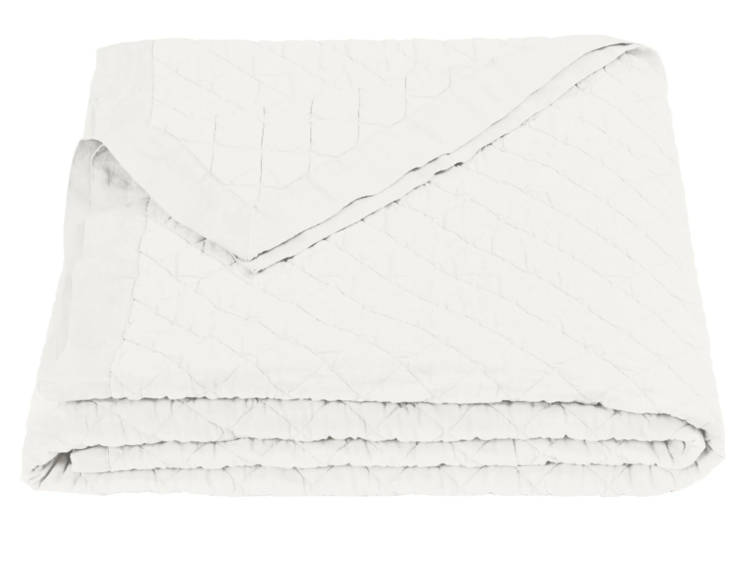 Vintage White Diamond Pattern Comforter Full/Queen