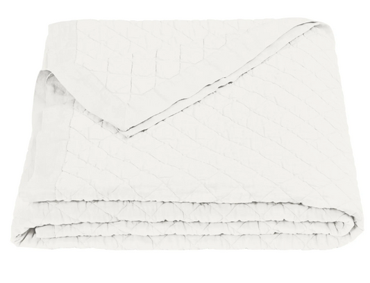 Vintage White Diamond Pattern Comforter Full/Queen