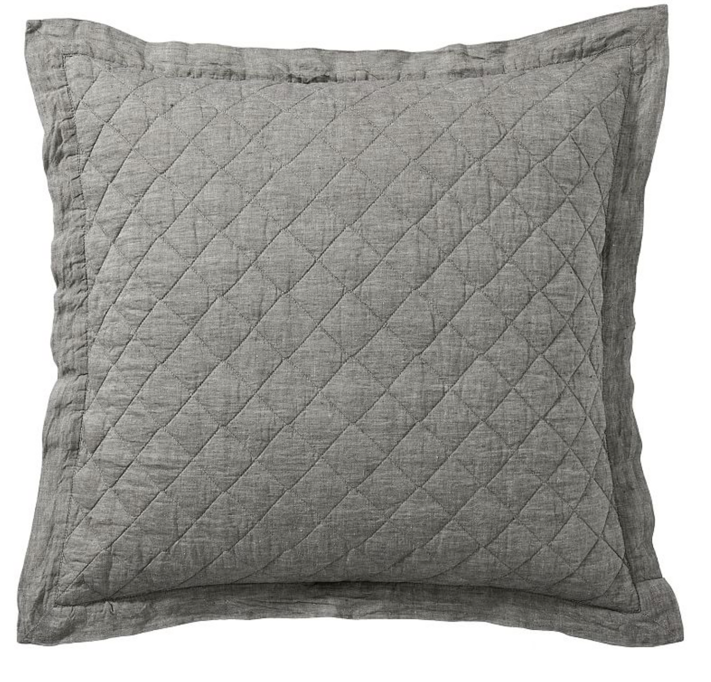 Quilted Linen Euro Sham