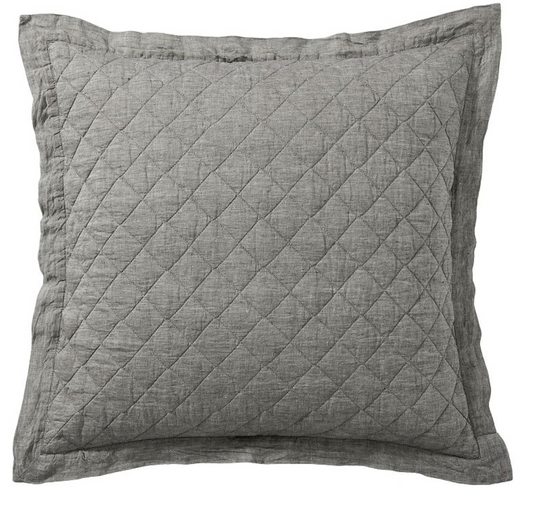 Quilted Linen Euro Sham