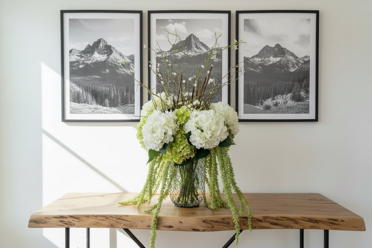 Pickle Jar w/ Wire Floral Arrangment
