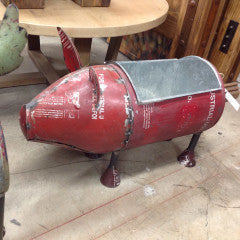 Reclaimed Metal Pig Planter/Cooler