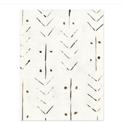 Ethnic Patterns; White/ Black V's,Lines&Dots Wall Art