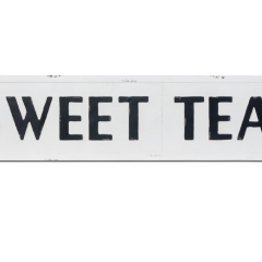 Sweet Tea White Embossed Sign wall art